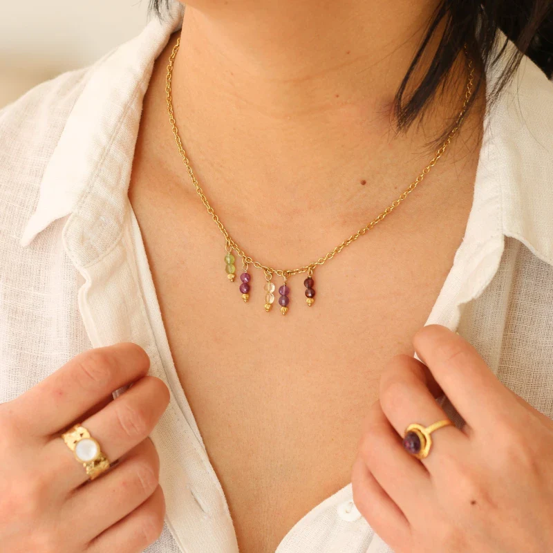 collier personnalisable en acier inoxydable - Chaîne fine large - Image 3