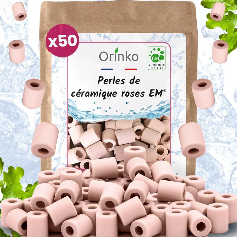 50 Perles de Céramique Roses - Image 7