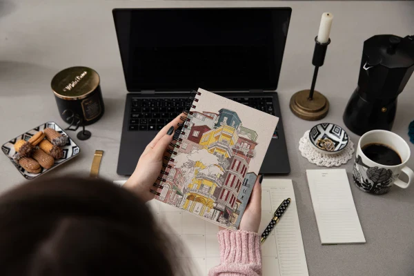 Agenda weekly planneur intemporel en papier recyclé I Plusieurs illustrations - Image 23