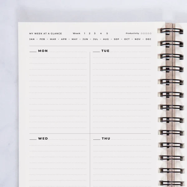 Agenda weekly planneur intemporel en papier recyclé I Plusieurs illustrations - Image 25