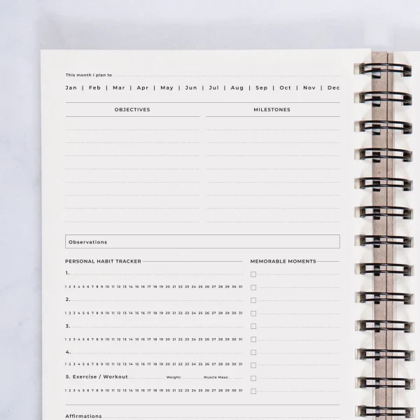 Agenda weekly planneur intemporel en papier recyclé I Plusieurs illustrations - Image 26