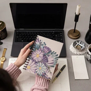 Agenda weekly planneur intemporel en papier recyclé I Plusieurs illustrations - Image 5