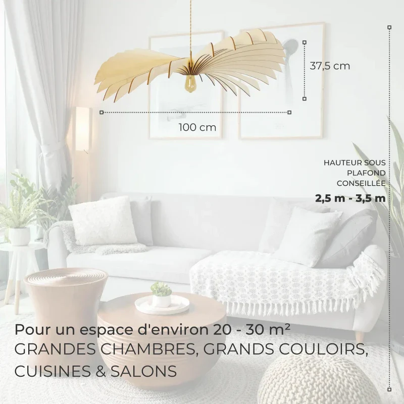 Suspension en bois design made in France - Aigle - Image 19