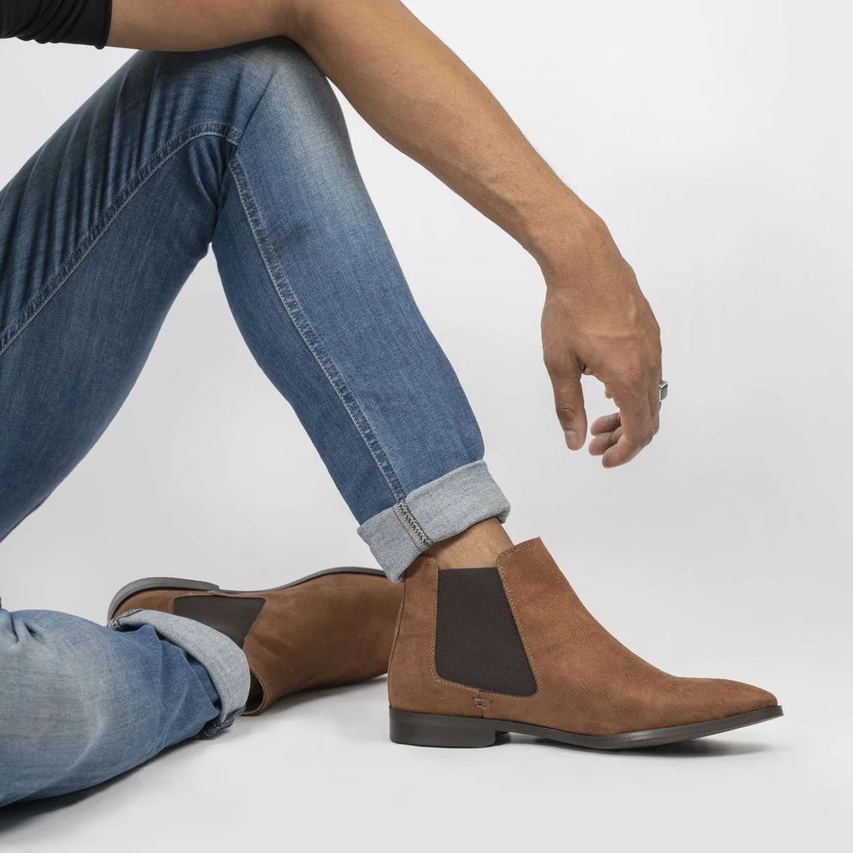 Bottines véganes Marron Nubuck pour hommes Alan - Image 10
