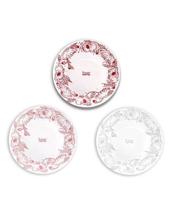 Assiette en porcelaine - Poppy - Plusieurs coloris - Image 2