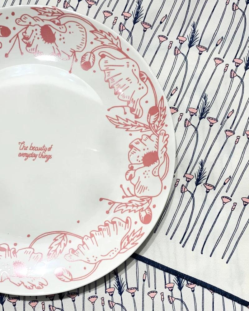 Assiette plate en porcelaine argentée - Poppy - Image 2