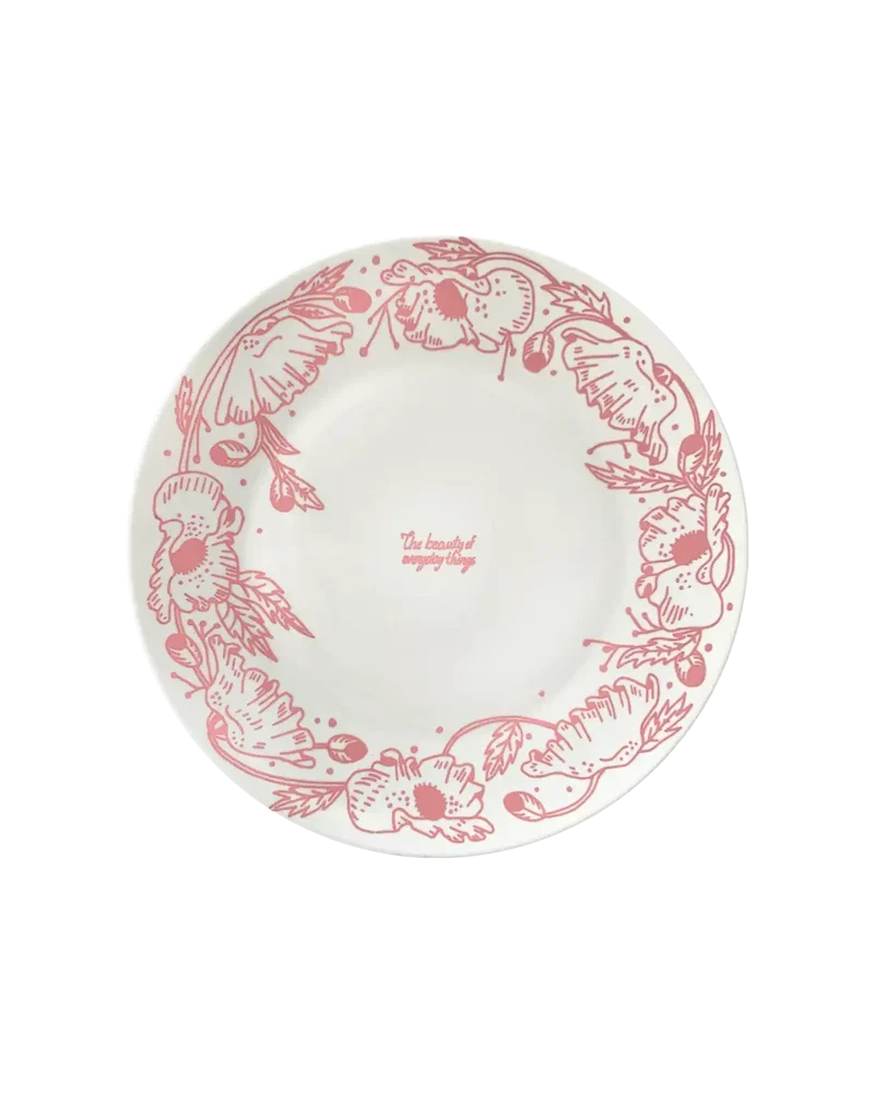 Assiette plate en porcelaine rose - Poppy - Image 6