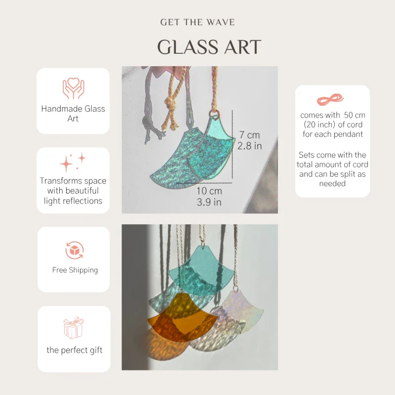 Attrape soleil en verre recyclé, fait main - Image 11