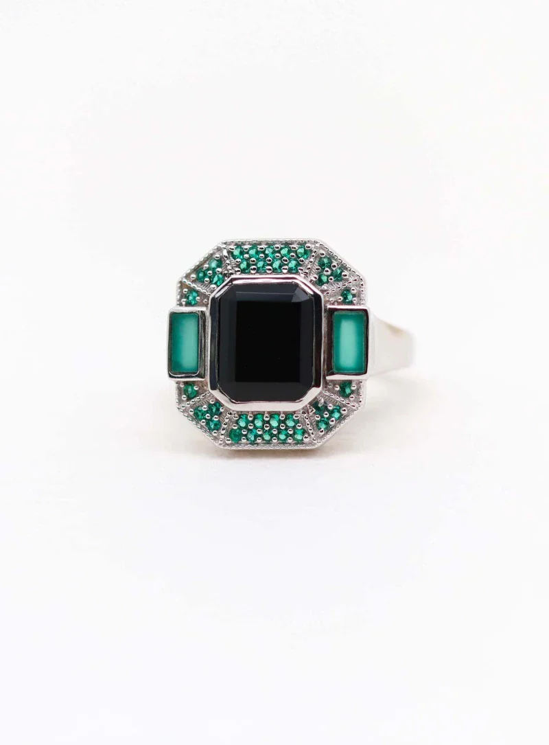 Bague Célestine Argent 925 Onyx noir - Image 6