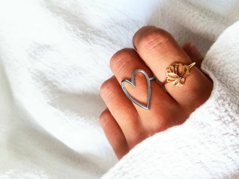 Bague coeur argent - S'aimer - Image 10