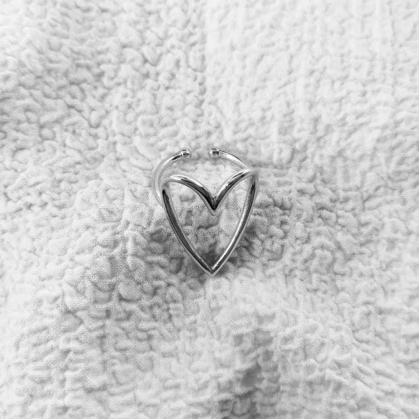 Bague coeur argent - S'aimer - Image 4