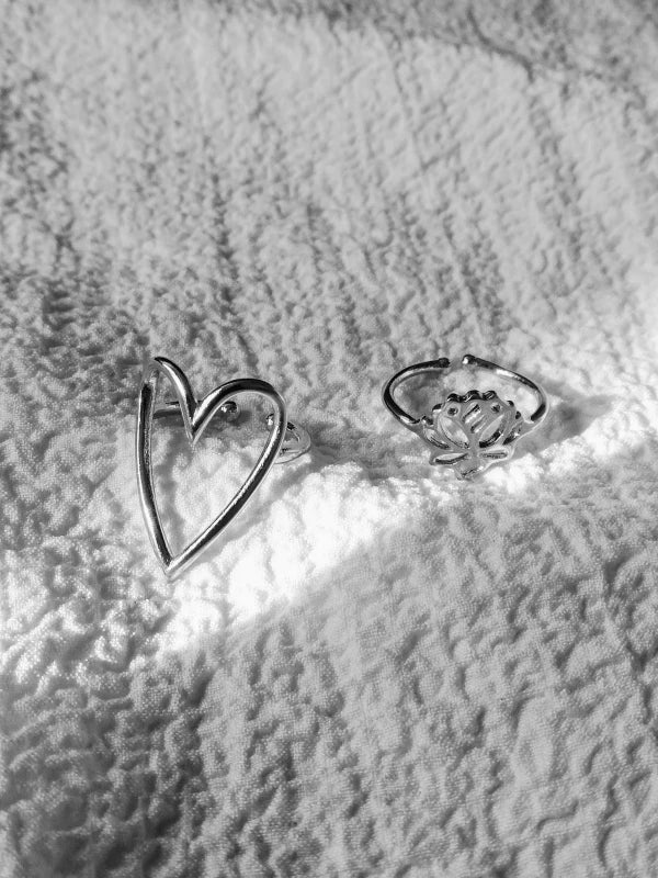 Bague coeur argent - S'aimer - Image 5