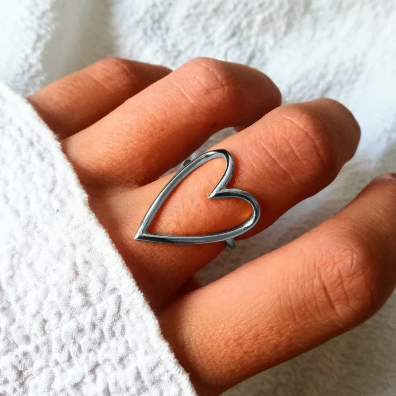 Bague coeur argent - S'aimer - Image 9