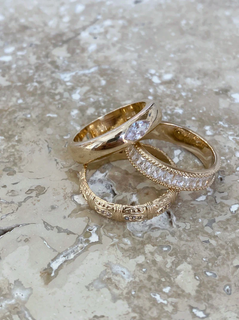 Bague doré "Pneu Navette" - Image 6