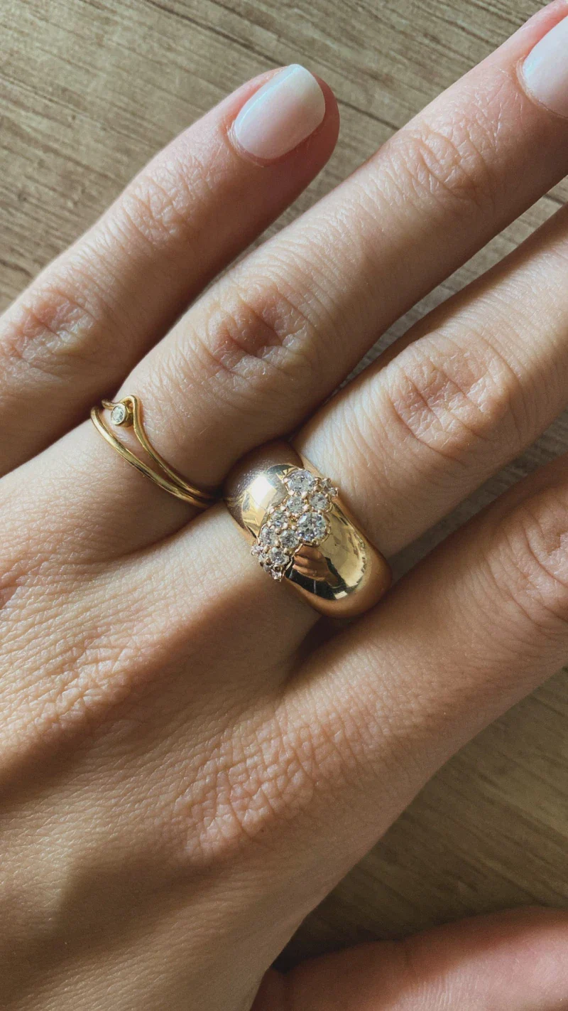 Bague doré "Supernova" - Image 2