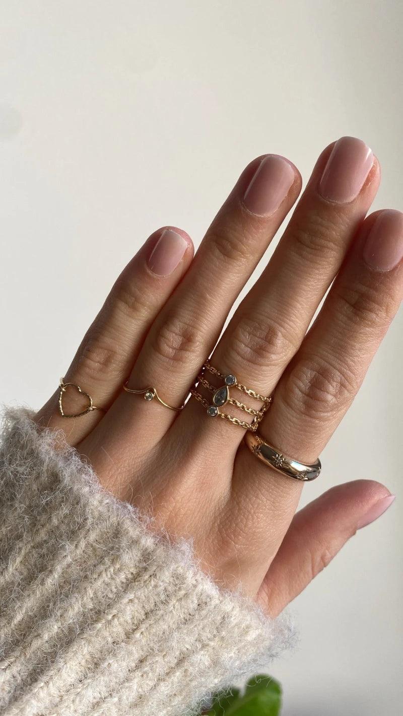 Bague dorée avec coeur - Mon cœur - Image 2