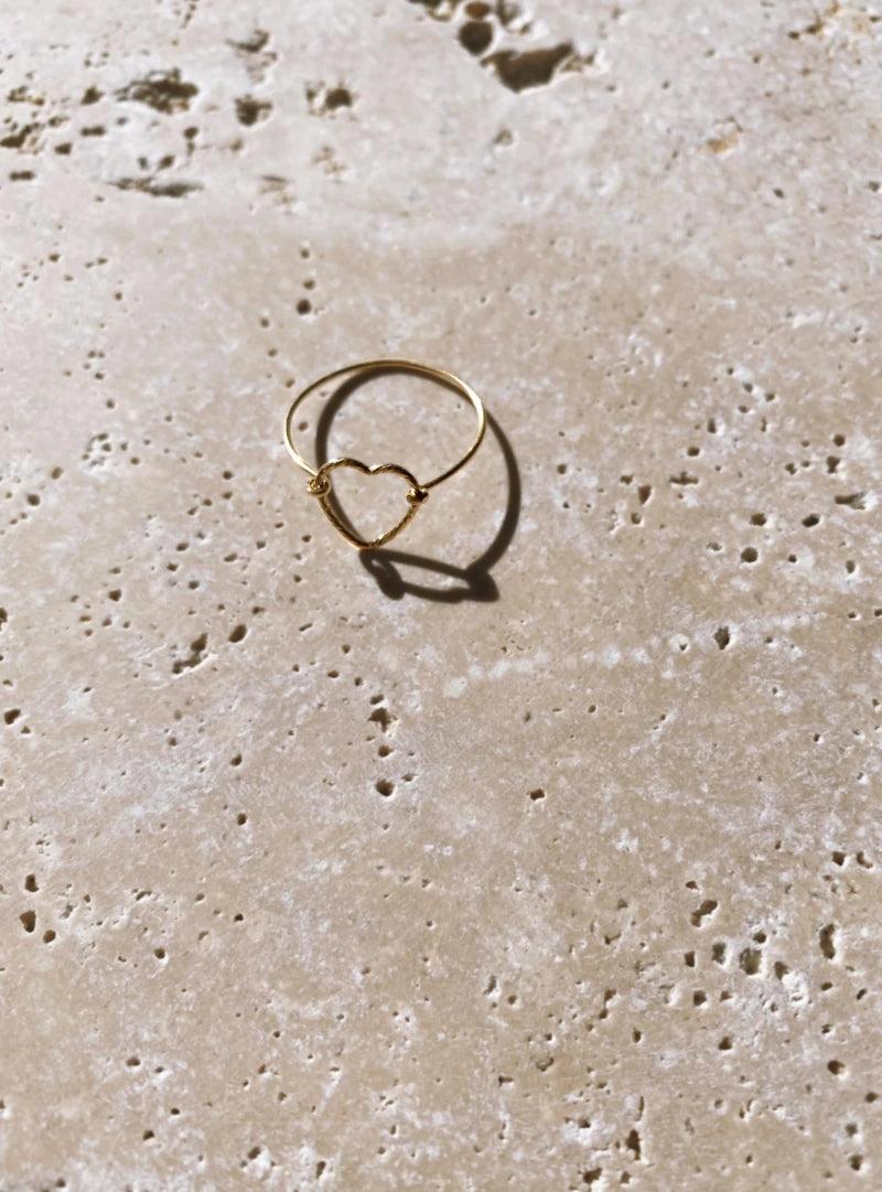 Bague dorée avec coeur - Mon cœur - Image 4