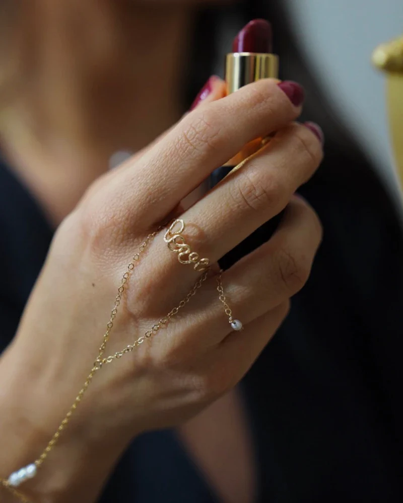 Bague dorée avec une perle - Ma perle - Image 6