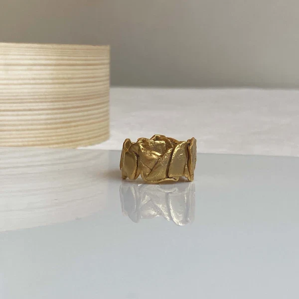 Bague faite main dorée I Wax - Image 2