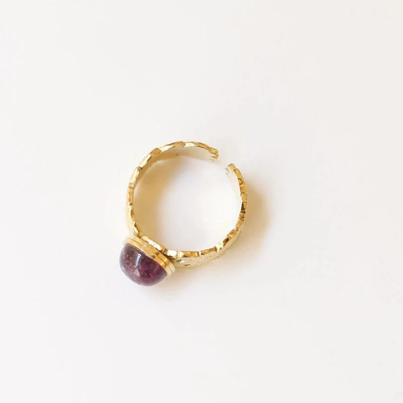Bague feuille Améthyste - Image 6