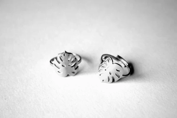 Bague feuille argent - Monstera Deliciosa - Image 2