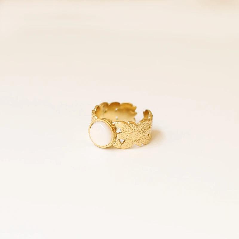 Bague feuille Nacre - Image 3