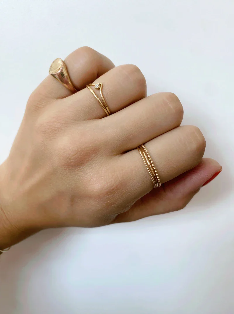 Bague "Semainier Dolce Weekend" en plaqué or - Image 2
