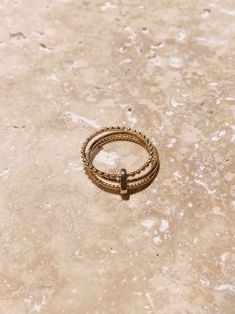 Bague "Semainier Dolce Weekend" en plaqué or - Image 3