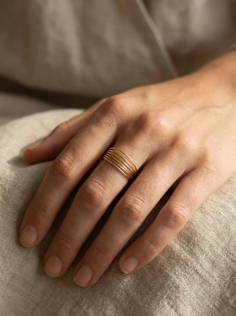 Bague semainier doré ou argenté - Faith - Image 10