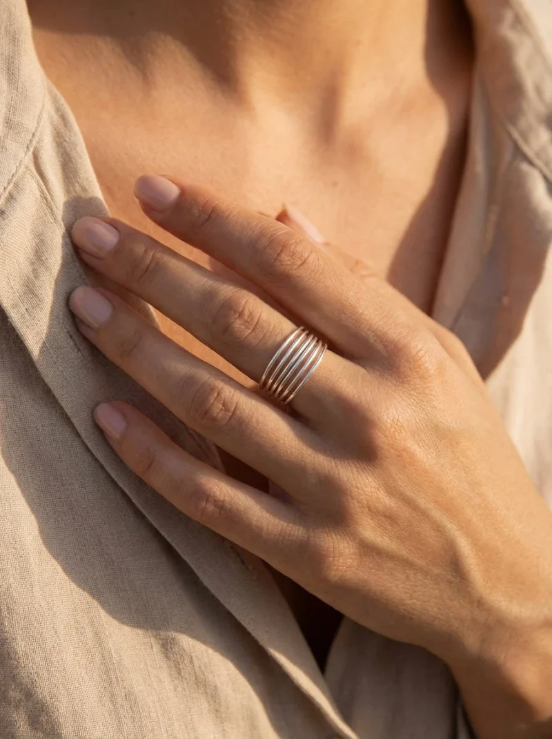 Bague semainier doré ou argenté - Faith - Image 15
