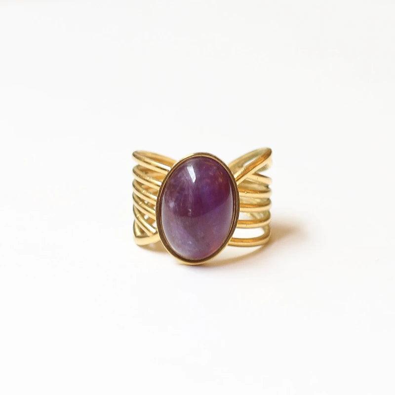 Bague vague Améthyste - Image 3