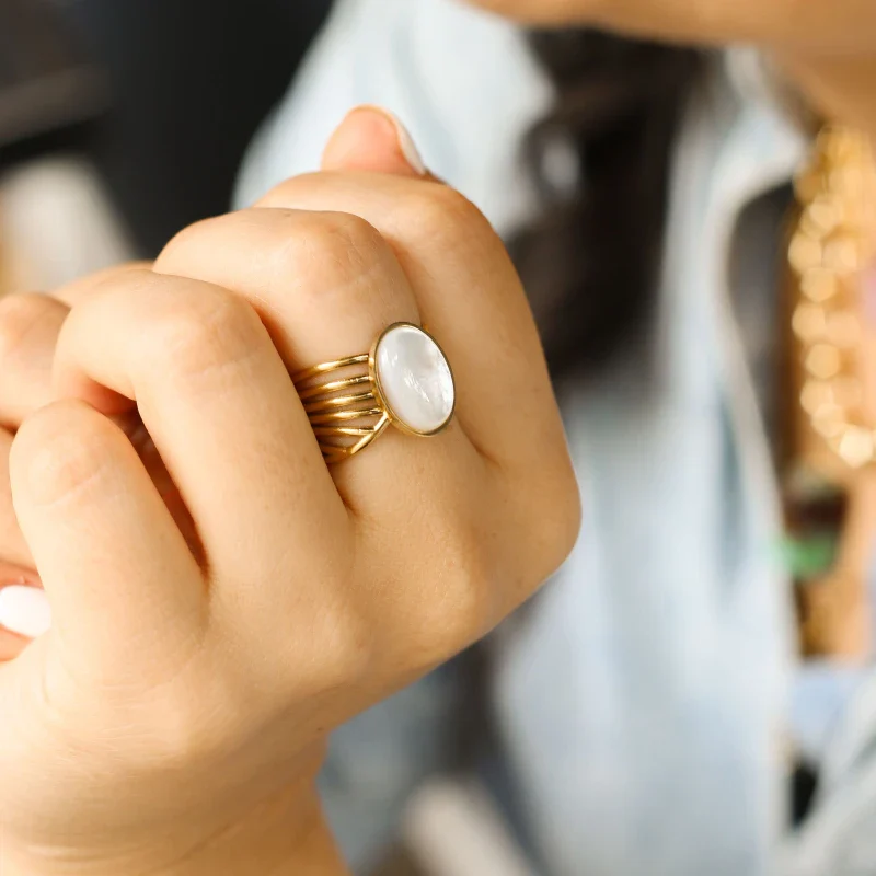 Bague vague Nacre - Image 3