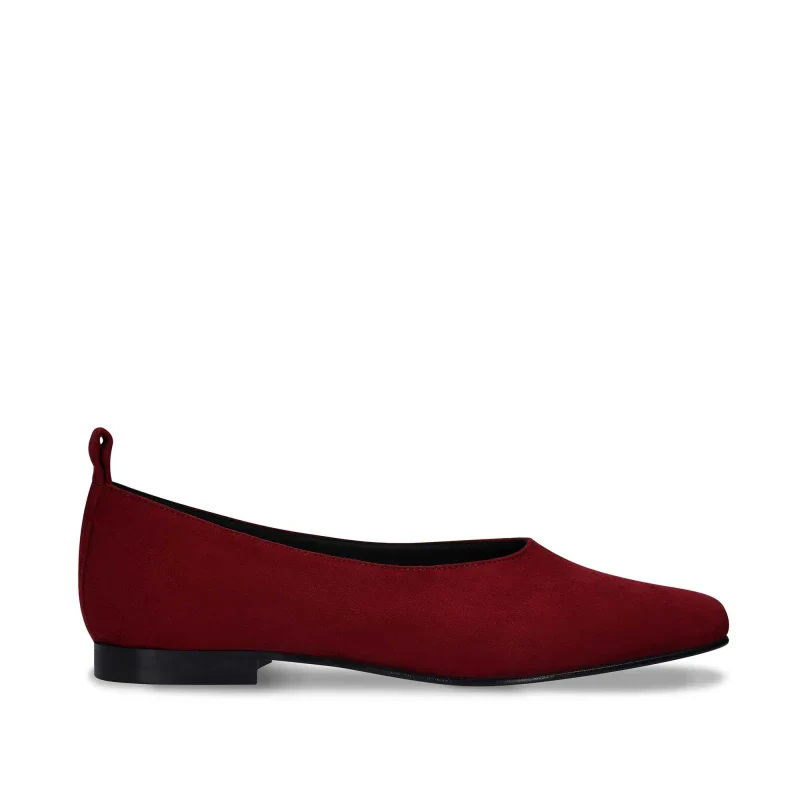 Ballerines bordeaux en suède végan - Melita - Image 2