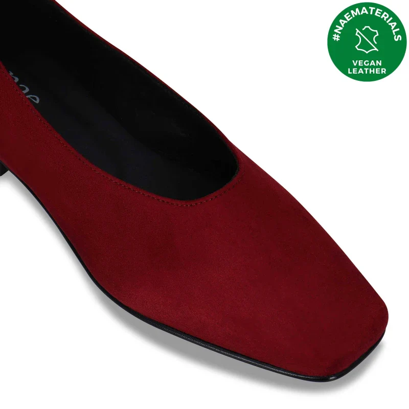 Ballerines bordeaux en suède végan - Melita - Image 3