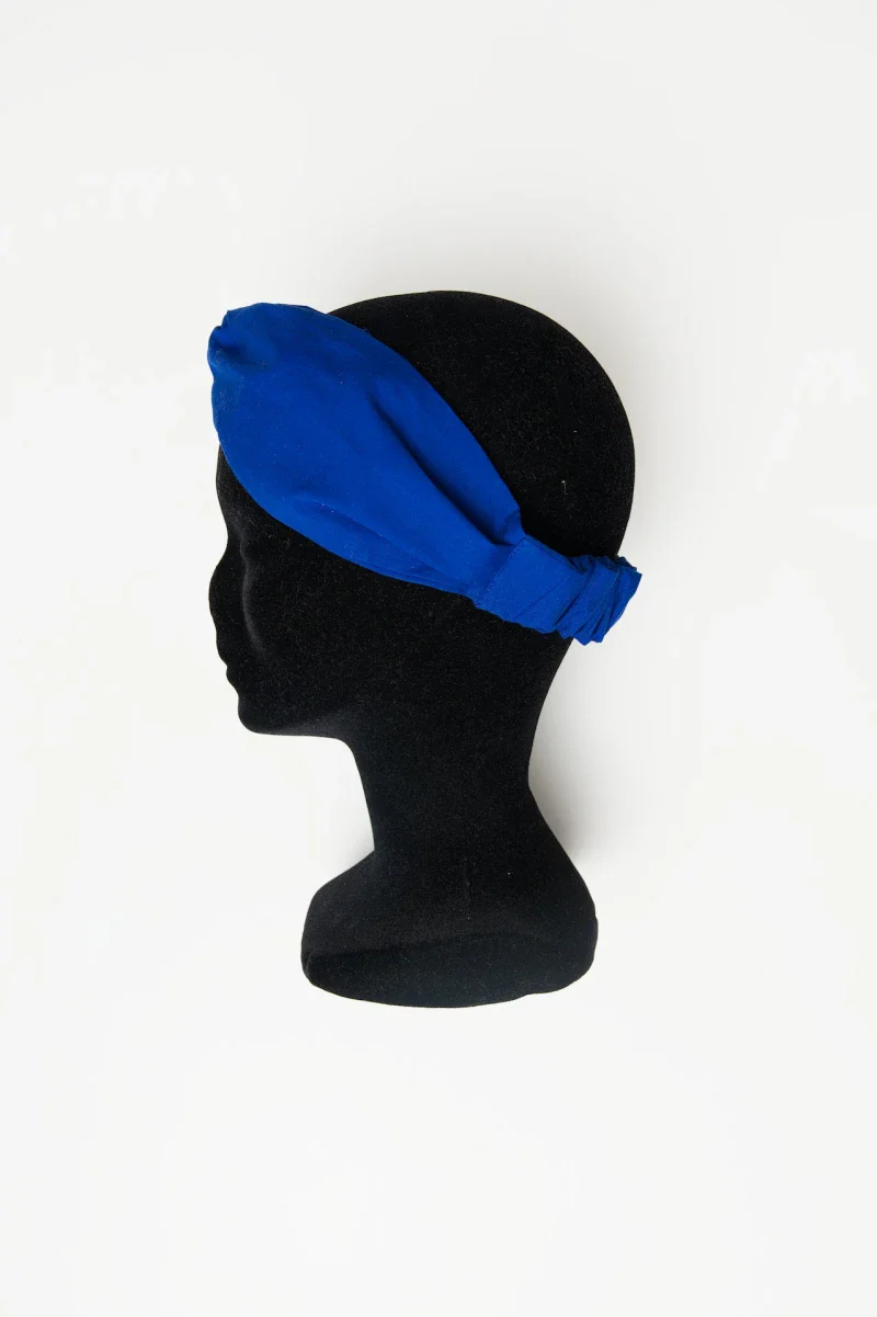 Bandeau éco-responsable en coton biologique bleu - Image 2