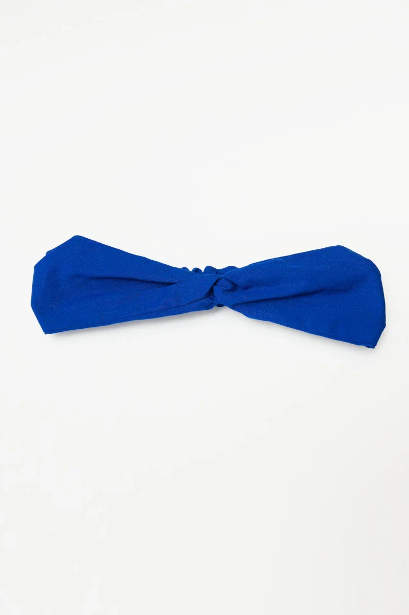 Bandeau éco-responsable en coton biologique bleu - Image 3