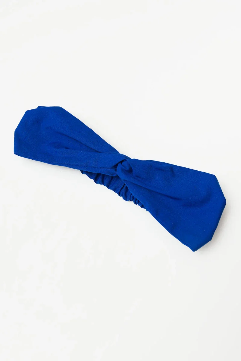 Bandeau éco-responsable en coton biologique bleu - Image 6