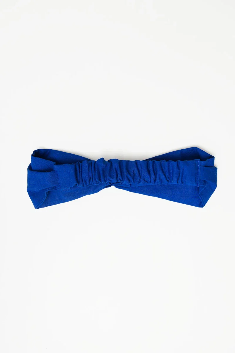 Bandeau éco-responsable en coton biologique bleu - Image 7