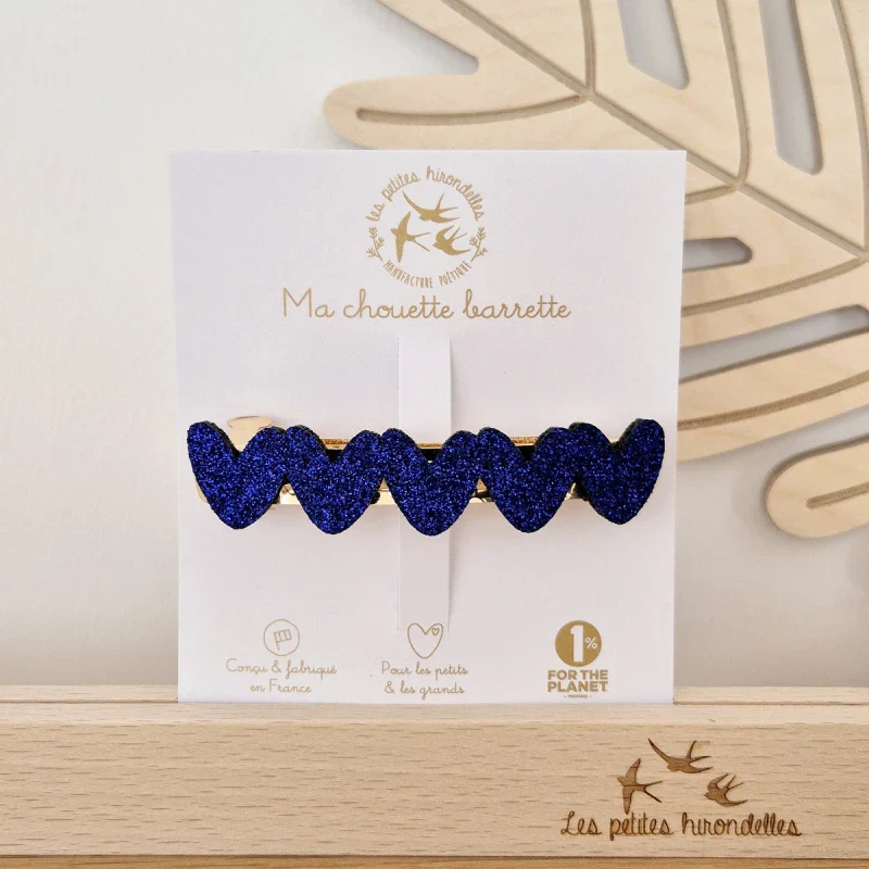 Barrette Clip en Feutrine et Paillettes - Cœur - Image 11