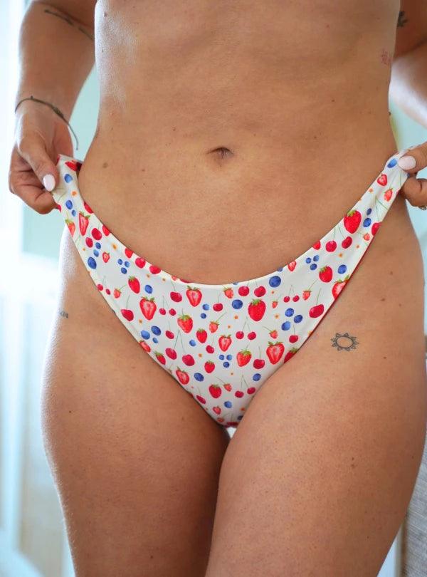 Bas de maillot de bain tanga - Charlotte aux fraises