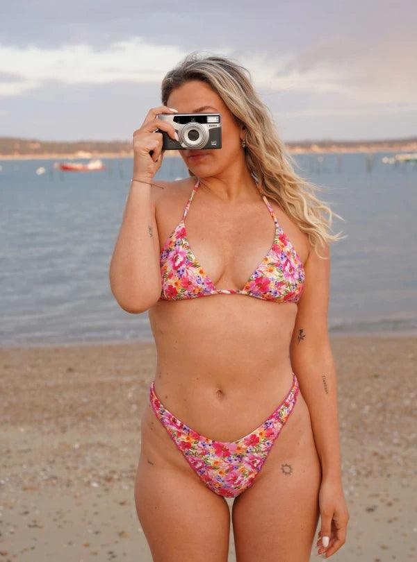 Bas de maillot de bain tanga réversible - Dahlia - Image 18