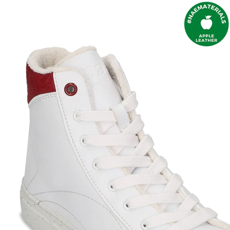 Basket montant rouge en Piñatex et Cuir de Pomme - London - Image 4