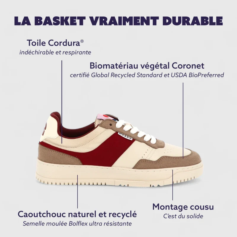 Baskets Rhubarb unisexes véganes - Kiboko Cordura - Image 2