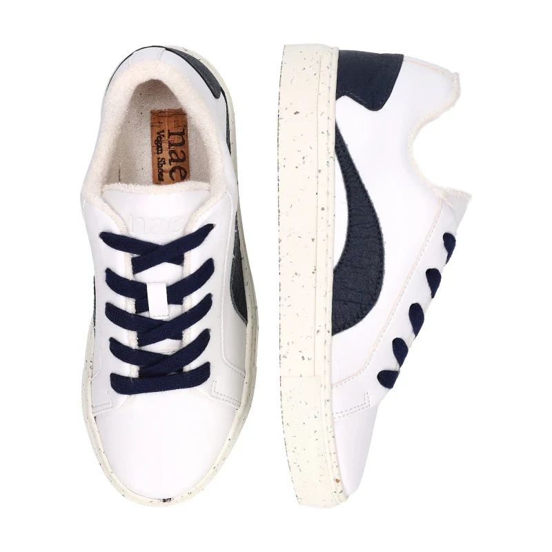 Baskets en cuir de pomme et Piñatex bleu - Berlin - Image 5