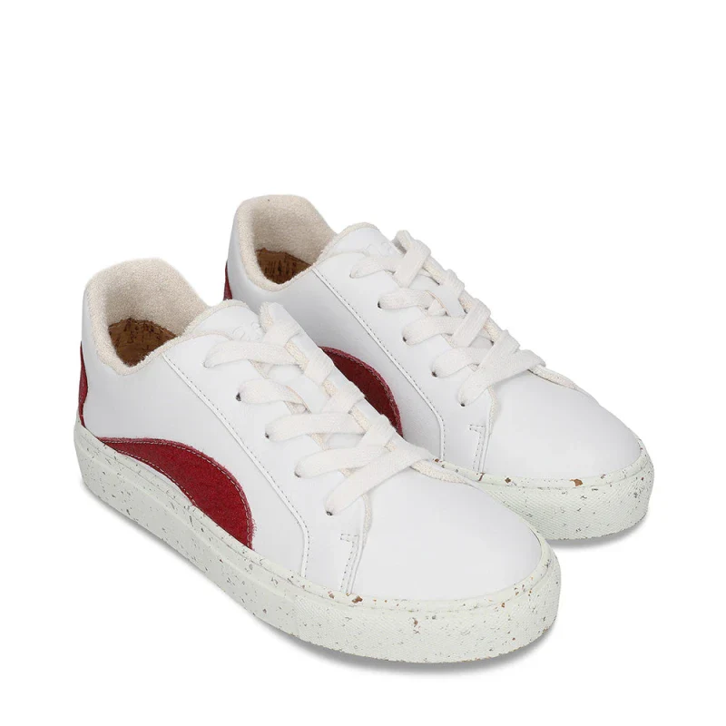 Baskets en cuir de pomme et Piñatex rouge - Berlin - Image 3