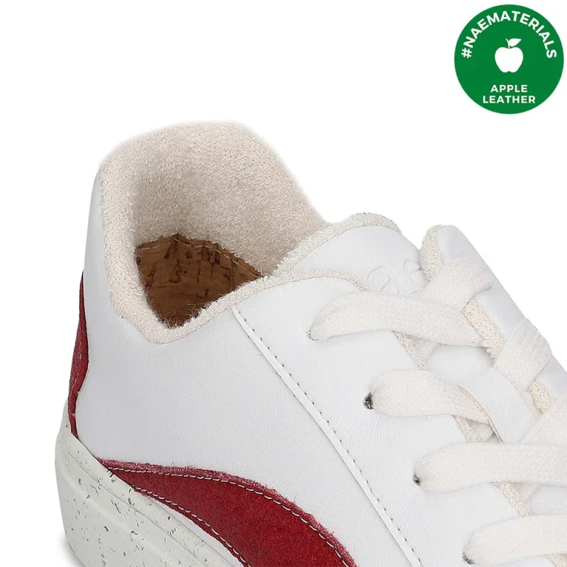 Baskets en cuir de pomme et Piñatex rouge - Berlin - Image 4
