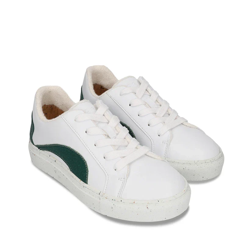Baskets en cuir de pomme et Piñatex vert - Berlin - Image 3
