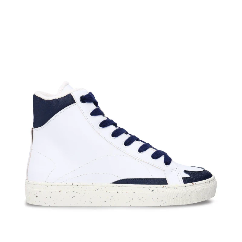 Baskets montantes bleues en Piñatex et cuir de pomme – London - Image 2