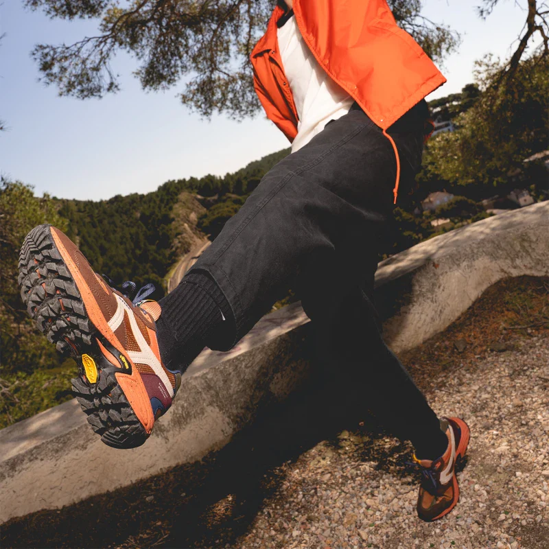 Baskets Marron/Orange unisexes véganes - Capra - Image 8