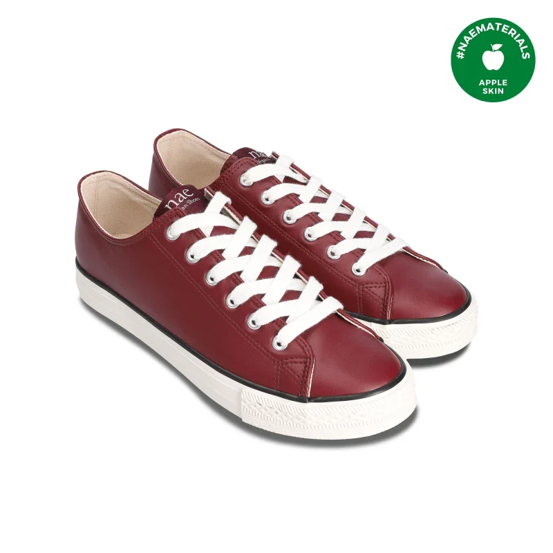 Baskets vegan en cuir de pomme rouge - Clove - Image 3